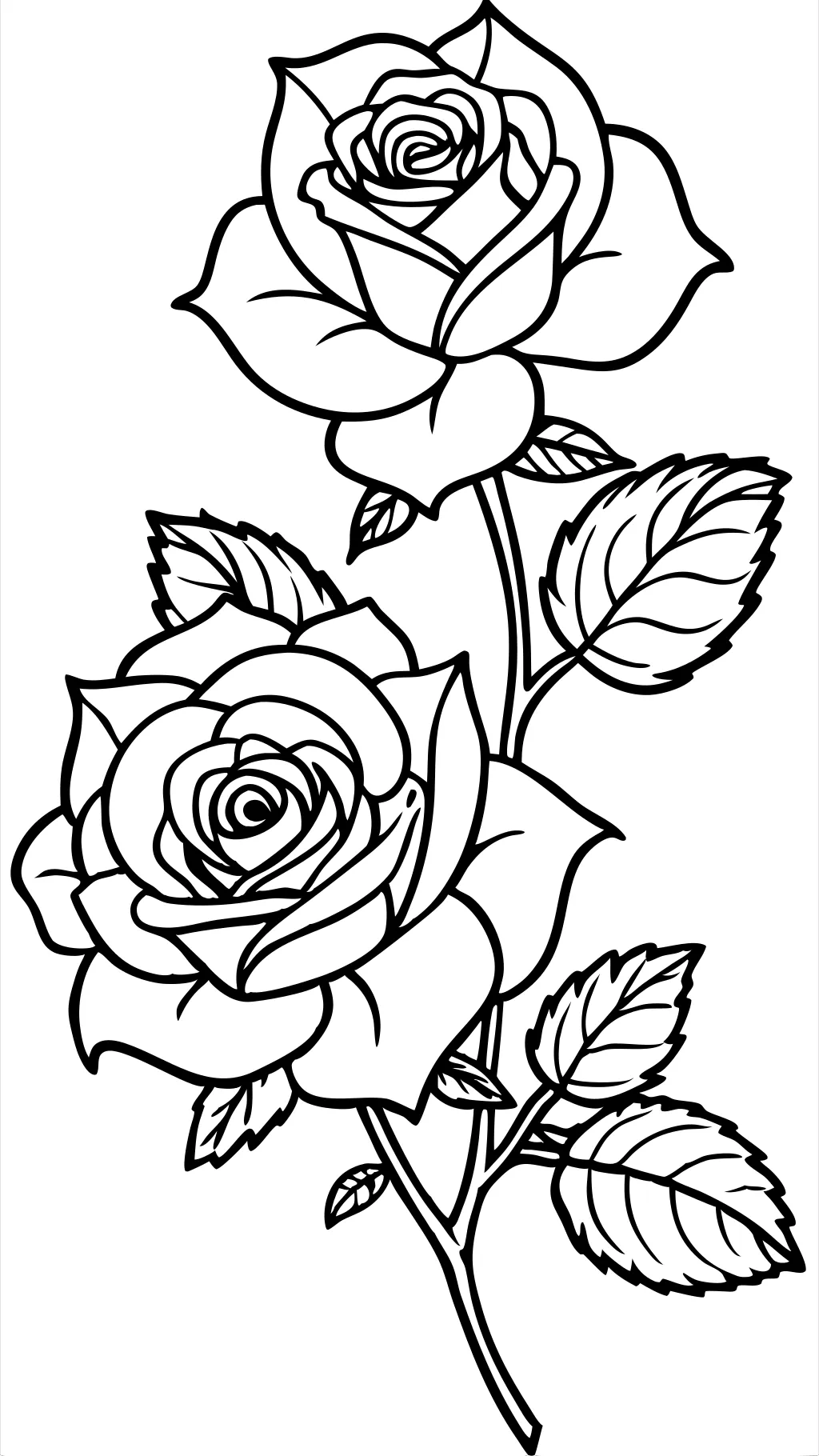 rosas de página para colorear